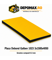Placa BOND galben 1023 3mm, 1500x4050mm, aluminiu 0.3mm